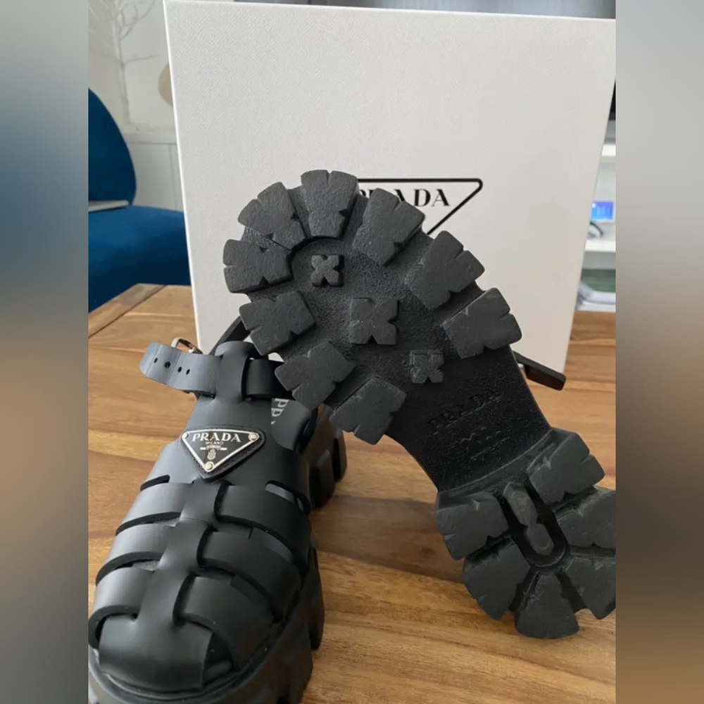 Prada Monolith Platform Bucket Sandal - Picture 2 of 5